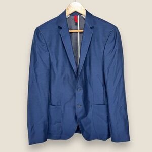 Strellson Unstructured Virgin Wool Blazer Sport Coat Men 38R (48 EUR) Navy Blue